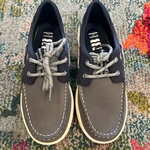 Sperry Kids Charcoal and Navy Boat Shoes
